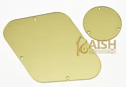 GOLD MIRROR LP REAR CONTROL PLATE SWITCH PLATE CAVITY COVER FOR GIBSON LES PAUL