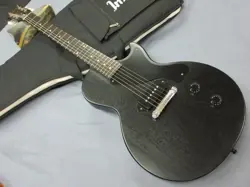 GIBSON LES PAUL JUNIOR FADED SATIN EBONY BLACK USA 2009 SOLID ELECTRIC GUITAR