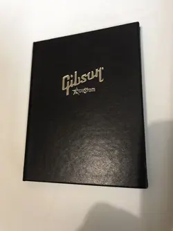 GIBSON CUSTOM SHOP COA BLACK CERTIFICATE OF AUTHENTICITY
