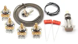 TAOT GIBSON LES PAUL WIRING KIT - CTS CUSTOM 525K - ORANGE DROPS - LONG TOGGLE