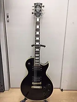 ORVILLE BY GIBSON ELECTRIC GUITAR  LES PAUL CUSTOM BLACK  USED WITH GIGBAG