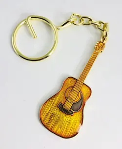 LLAVERO GUITARRA DORADA MINI