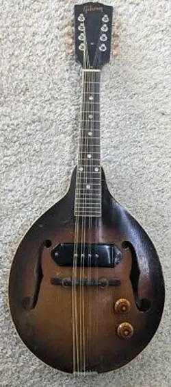 1956 GIBSON MODEL EM-150 ELECTRIC MANDOLIN WITH OHSC IN GOOD ORIGINAL CONDITION