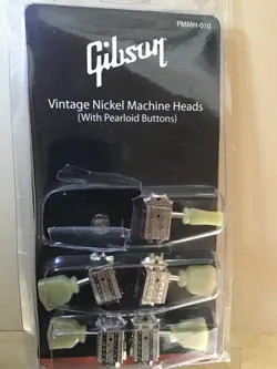 5 GIBSON PMMH-010 DELUXE GREEN KEY TUNER SET VINTAGE NICKEL CRUSON STYLE GENUINE