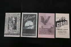 VINTAGE EARLY 1900'S GIBSON GUITAR , MANDOLIN & BANJO BOOKLETS & PRICE LIST