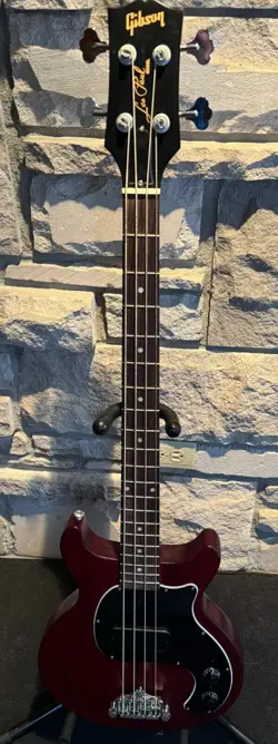 2019 GIBSON LES PAUL JUNIOR TRIBUTE DC BASS WORN CHERRY - EXCELLENT
