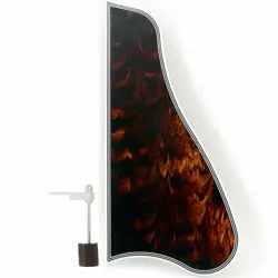 NEW TORTOISE PICKGUARD GIBSON L-5 CUTAWAY STYLE & NICKEL BRACKET W/ EBONY BLOCK