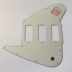 PARCHMENT 3 PLY PICKGUARD 3 PU GIBSON CUSTOM SHOP NON REVERSE FIREBIRD W/ DECAL