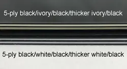 5-PLY MATERIAL BLACK/IVORY