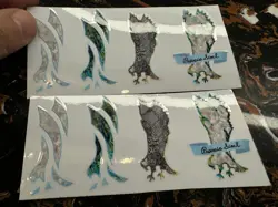 2PCS FENDER GIBSON PRS ESP GUITAR BASS HEADSTOCK VINLY UV RAISED DECALS STICKERS