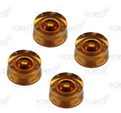 GIBSON EPIPHONE ® SPEED STYLE GUITAR KNOB 4 SET GOLD / WHITE LETTERS, METRIC