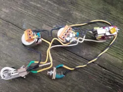 GIBSON 58 FLYING V SOLDERLESS WIRING HARNESS BOURNS 500K, FIXED WAH BASS CUT
