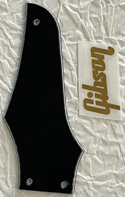 NEW GREAT-FOR GIBSON FIREBIRD TRUSS ROD COVER GOLD DECAL GUITAR PICKGUARD BLACK