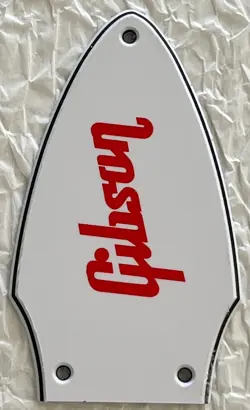 NEW GREAT- FOR GIBSON FLYING V TRUSS ROD COVER  RED LOGO GUITAR PICKGUARD WHITE