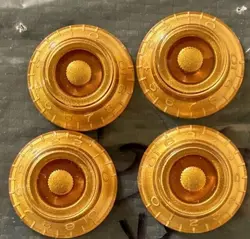 GIBSON MURPHY LAB CONTROL KNOBS (GOLD BUTYRATE TOP HATS) CUSTOM SHOP RARE!!