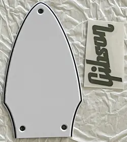 NEW GREAT- FOR GIBSON FLYING V TRUSS ROD COVER SILVER DECAL GUITAR PICKGUARD