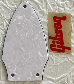 NEW GREAT- FOR GIBSON FLYING V TRUSS ROD COVER RED DECAL GUITAR PICKGUARD WHITE