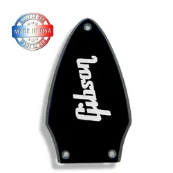 SOLID BLACK GLOSS TRUSS ROD COVER FOR GIBSON FLYING V   WHITE DECAL MADE IN USA