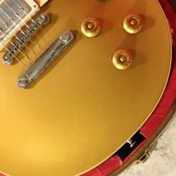 GIBSON CUSTOM SHOP 2ND PSL 1957 LES PAUL STANDARD GOLD TOP NO PICKGUARD/ZEBRA