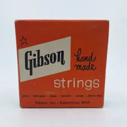 VINTAGE GIBSON GUITAR STRINGS & STRING TIPS BOOKLET 5 STRINGS & ENVELOPES NOS