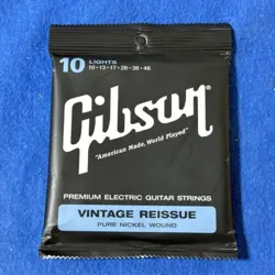 GIBSON VINTAGE REISSUE PURE NICKEL WOUND ELECTRIC GUITAR STRINGS - LIGHT 10-46