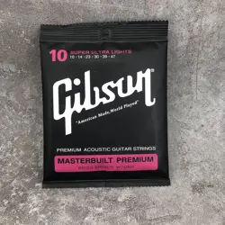 GIBSON ACOUSTIC GUITAR STRINGS SUPER ULTRA LIGHTS PHOSPHOR 80/20 BRONZE WOUND