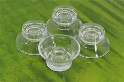 CLEAR BELL HAT KNOBS 4PK FOR GIBSON GUITARS WITH US FINE SPLINES
