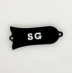 GUITAR PARTS FOR GIBSON LES PAUL 'SG' TRUSS ROD COVER PLATE , 2PLY BLACK