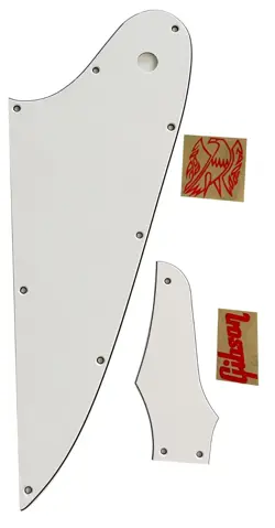 GUITAR PARTS PICKGUARD FOR GIBSON FIREBIRD & TRUSS ROD COVER RED 
