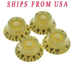 LP GUITAR BELL KNOBS 24 FINE SPLINE TOP HAT KNOBS FIT GIBSON LES PAUL CREAM