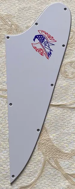 FOR GIBSON FIREBIRD STYLE BLANK GUITAR PICKGUARD LOGO,3 PLY WHITE