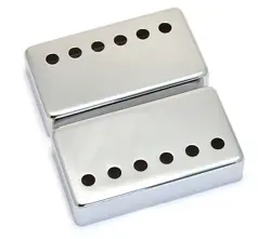 (2) CHROME COVERS FOR MODERN GIBSON® HUMBUCKER PICKUPS WIDE BRIDGE PC-0300-W10