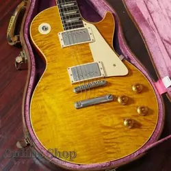 GIBSON CUSTOM SHOP USED 2016 TRUE HISTORIC 1959 LES PAUL GREEN LEMON 