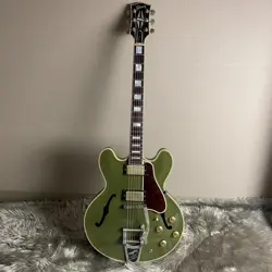 GIBSON MEMPHIS ES-355 BIGSBY VOS OLIVE DRAB GREEN USA 2015 ELECTRIC GUITAR