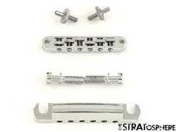 GIBSON TUNE-O-MATIC BRIDGE TAILPIECE LES PAUL MODERN LITE MODEL ALUMINUM/CHROME