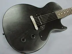 GIBSON LES PAUL JUNIOR FADED SATIN EBONY 2009 USED MAHOGANY BODY W/SOFT CASE