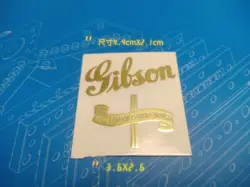 2PCS SELF-ADHESIVE METAL STICKERS FOR GIBSON GUITAR NECK HEAD HEADSTOCK GOLDEN