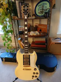 2011 GIBSON CUSTOM SHOP REISSUE '61 SG CUSTOM 3 PICKUP , WHITE