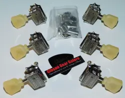 GIBSON SG STANDARD TUNERS SET KLUSON DELUXE NICKEL YELLOW GUITAR PARTS TUNER 61