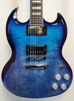 GIBSON SG MODERN ELECTRIC GUITAR, BLUEBERRY FADE W/ HARD CASE