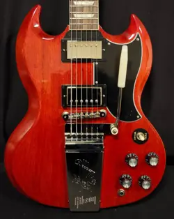 GIBSON SG STANDARD '61 MAESTRO VIBROLA VINTAGE CHERRY, WITH HARD SHELL CASE