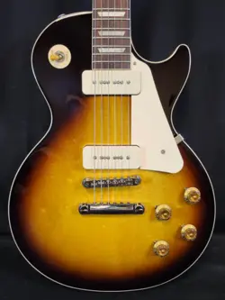 GIBSON LES PAUL STANDARD 50S P-90 PLAIN TOP ELECTRIC GUITAR, TOBACCO BURST W/ CA
