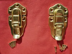2 BRASS GUITAR/INSTRUMENT CASE LATCH/LATCHES-FOR GIBSON &OTHER USA HOLLOWBODIES
