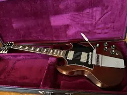 ELECTRIC GUITAR GIBSON SG STANDARD VINTAGE FADED CHERRY MADE IN 1969 & HARD CASE
