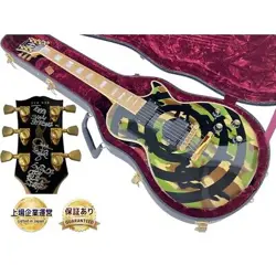 ELECTRIC GUITAR GIBSON CUSTOM SHOP ZAKK WYLDE BULLSEYE CAMO S/N ZPW099 & CASE