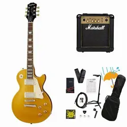 EPIPHONE INSPIRED BY GIBSON LES PAUL STANDARD 50S METALLIC GOLD MARSHALL MG10 AM