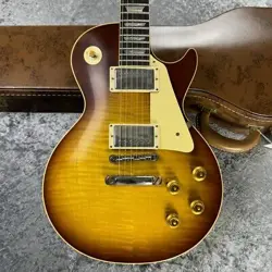 GIBSON CUSTOM SHOP REAL TOP 1959 LES PAUL STANDARD REISSUE VOS ORANGE SUNSET FAD