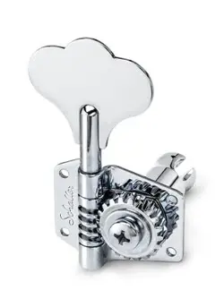 SCHALLER GERMANY 2X2 VINTAGE-STYLE BASS TUNERS FOR MUSIC MAN/GIBSON/G&L, CHROME