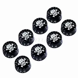 8PCS ELECTRIC GUITAR KNOBS TONE & VOLUME CONTROL FOR GIBSON LES PAUL BLACK