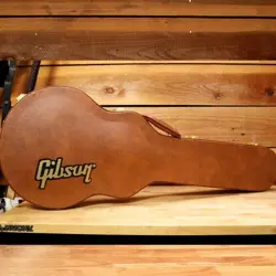 GIBSON LES PAUL HARD SHELL TKL GUITAR CASE BROWN FACTORY RED INTERIOR CLEAN!
